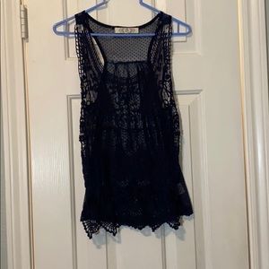 Sheer lace tank